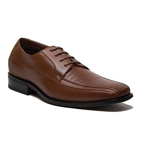 Oxfords with brown leather-Ferro Aldo Men's 129207BL Textured Designer Vamp Square Toe Oxfords Shoes