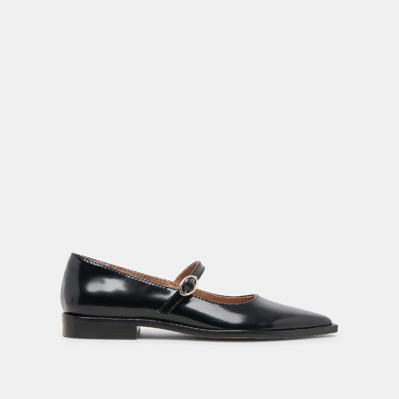 Flats with sleek comfortLARGO FLATS MIDNIGHT PATENT LEATHER