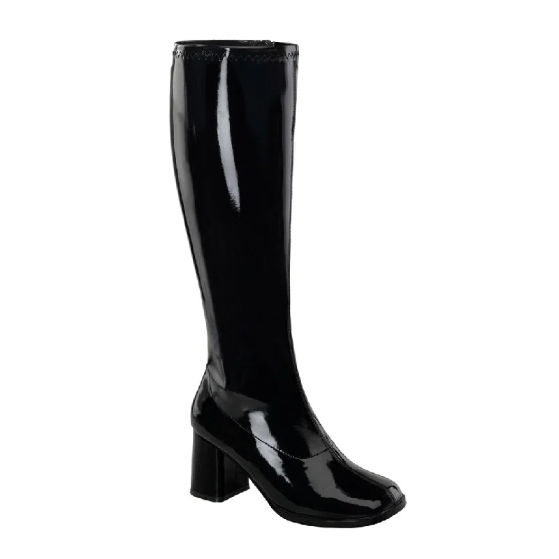 Boots with matte finish-Boots with warm heels-Gogo-300WC