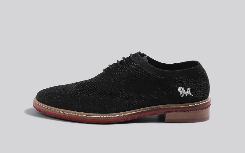 Oxfords with subtle details-Oxford Knits : Black