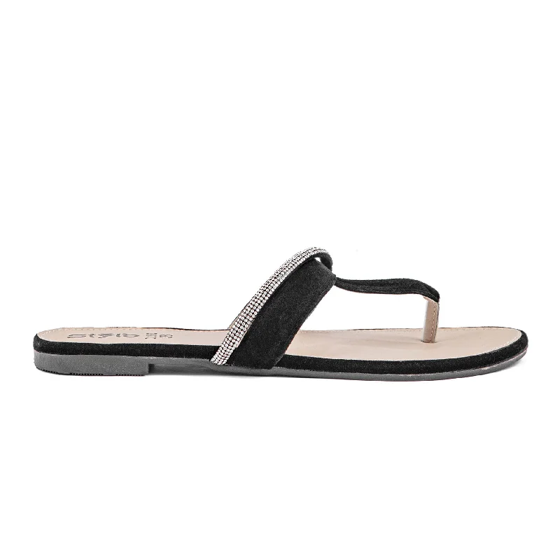 Slippers for home style-Black Casual Chappal CL1863