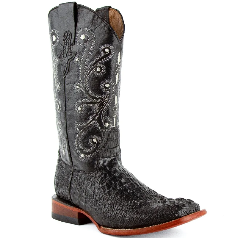 Boots for daily trails-Boots for rainy seasons-Men's Ferrini Caiman Crocodile Print Boots 4039304