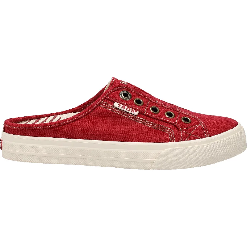 Comfortable Casual Shoes for Women with Adjustable Strap-Women's Taos EZ Soul Red Canvas