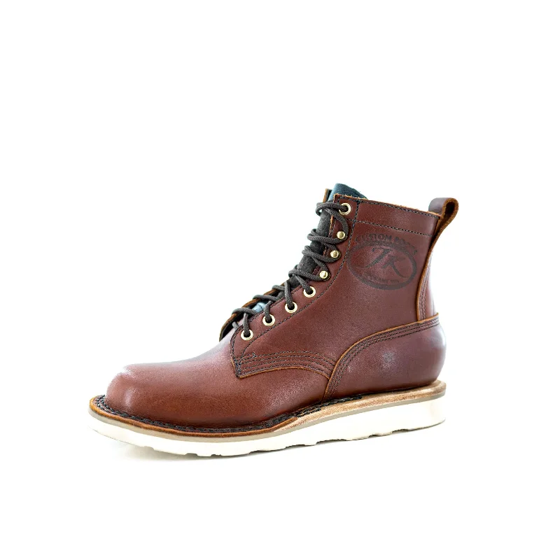 Boots with cozy uppers-Boots with bold midsoles-Forefront (Safety Toe) - Redwood