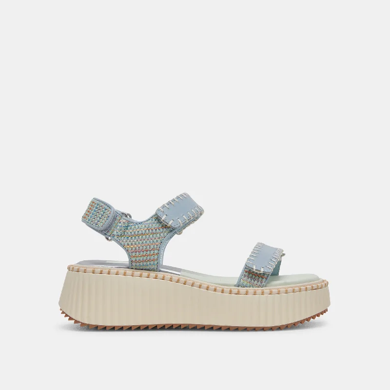 Sandals for classic heelsDEBRA SANDALS LIGHT BLUE KNIT