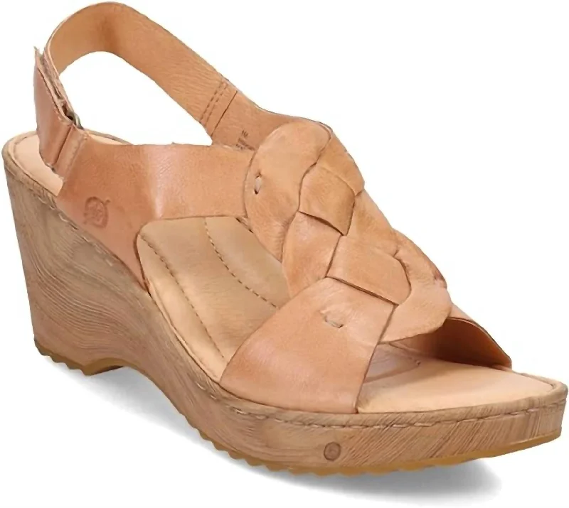 Sandals with elastic strapsWomen's Nina Wedge Sandals In Natural