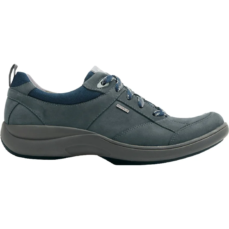 Casual Shoes for Men with Casual Style and Design-Women's Aravon Rev Stridarc Waterproof Lace Up Stone Blue Nubuck