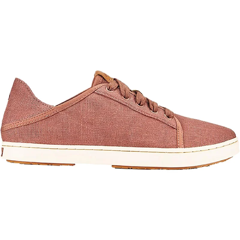 Comfortable Casual Shoes for Women with Lightweight Design-Women's OluKai Pehuea Li Cedarwood/Linen Fabric