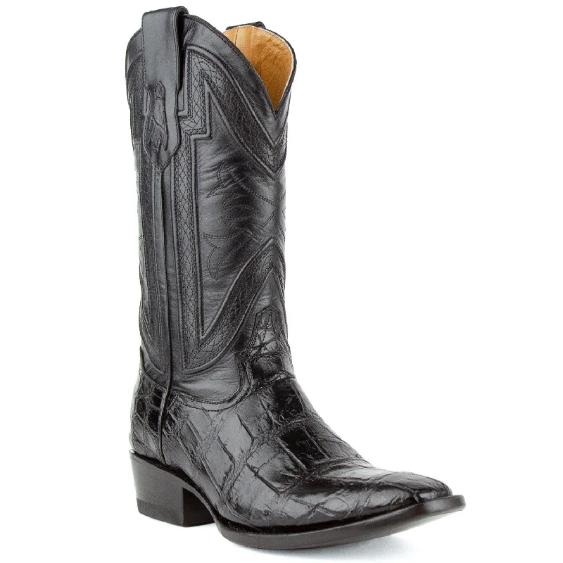 Boots with matte heels-Boots with vibrant colors-Men's Ferrini Stallion Alligator Belly French Toe Boots 1074104