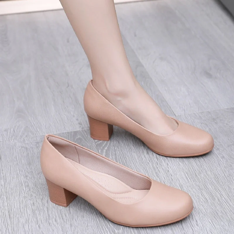 Sandra Nude Nappa Pumps for Women (110.072)