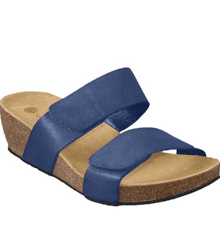 Sandals for chic designsEric Michael NAVY LIAT Wedge Sandal