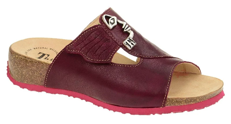 Sandals with unique designsThink! Mizzi Slide Sandal Rustic Burgandy