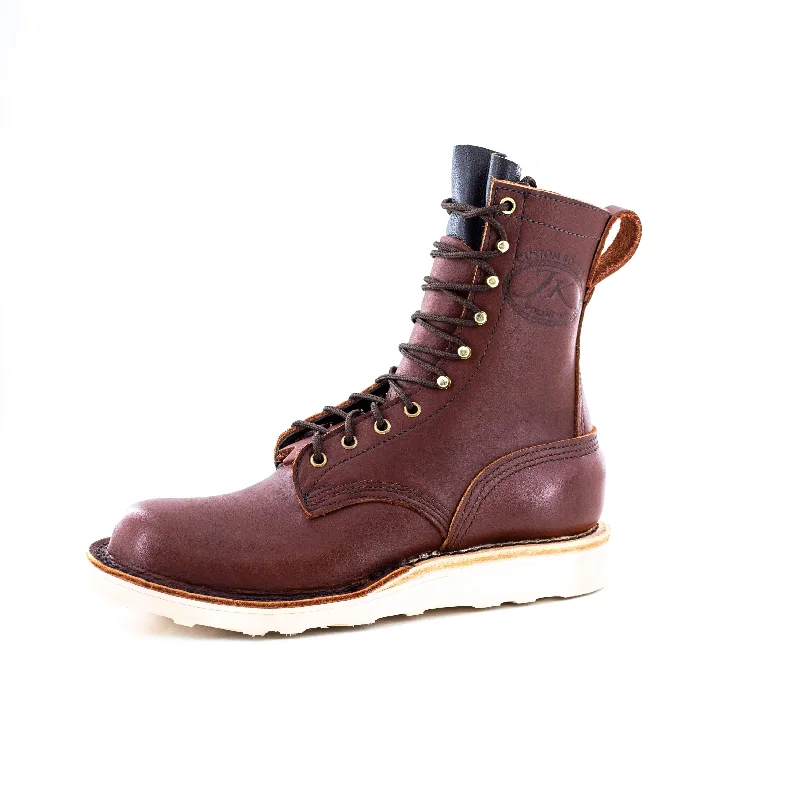 Boots with thick soles-Boots with trendy soles-Forefront 8" (Safety Toe) - Redwood