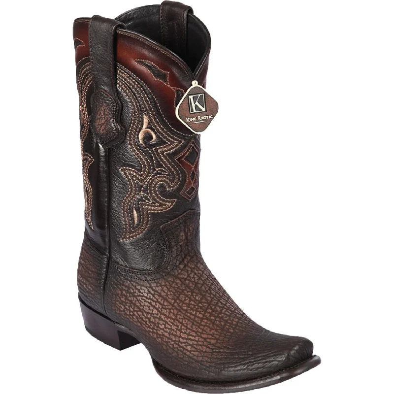 Boots for muddy walks-Boots for casual hikes-Men's King Exotic Original Shark Skin Dubai Toe Boot 4790916