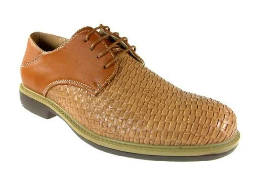 Oxfords with elegant stitching-Men's Edwin-39 Woven Lace Up Oxford Dress Shoes