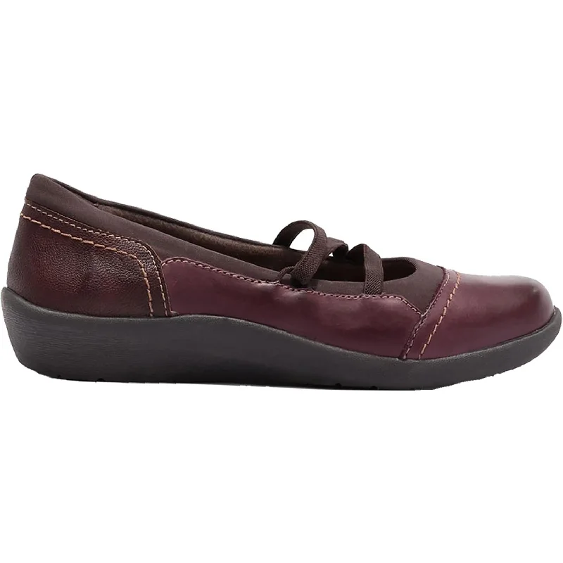 Comfortable Casual Shoes for Women with Cushioned Memory Foam-Women's Earth Leslie Rich Plum Leather