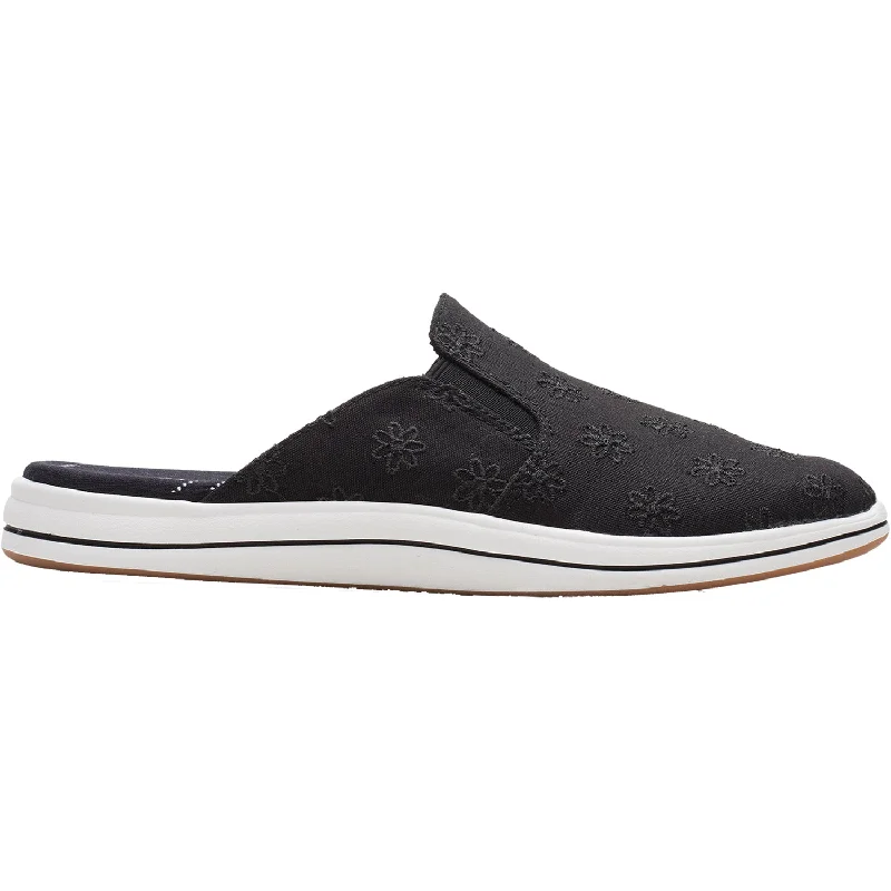 Casual Shoes for Women with Simple and Modern Design-Women's Clarks Breeze Shore Black Floral Canvas