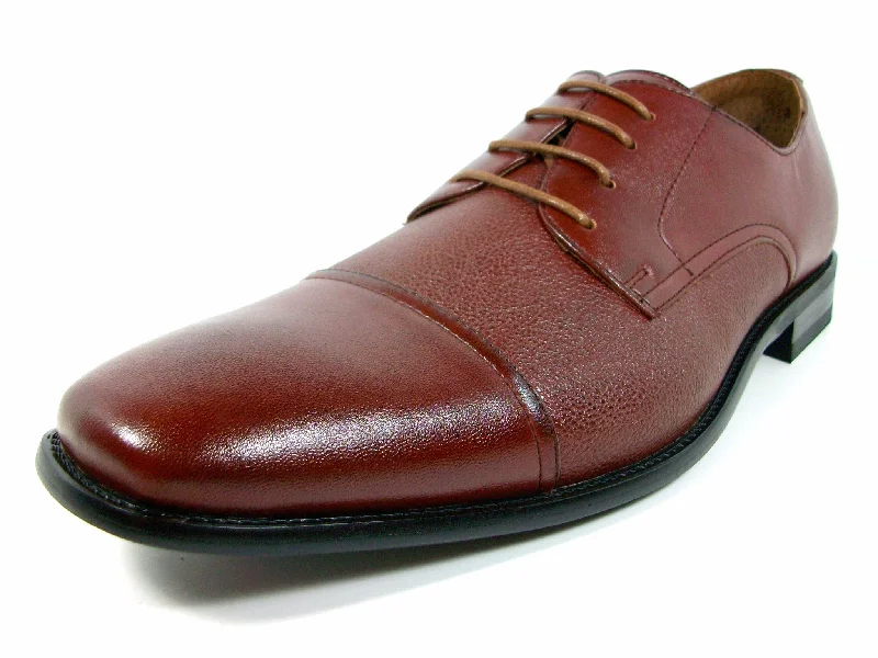 Oxfords for vintage style-Delli Aldo Men's 19235 Classic Cap Toe Lace Up Oxfords Shoes