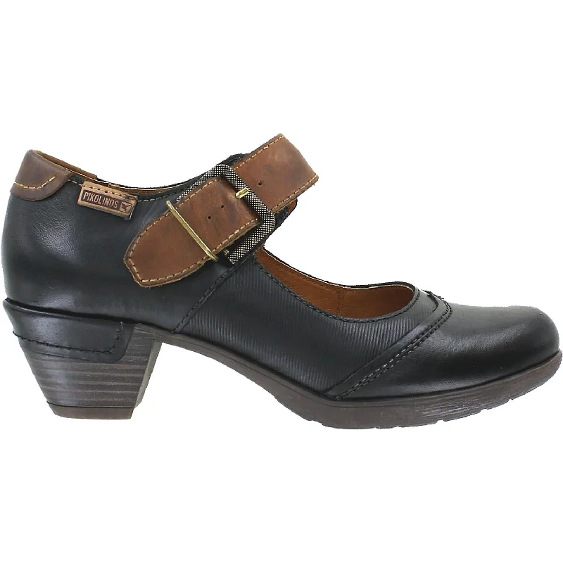 Casual Shoes for Women with Soft Faux Leather-Women's Pikolinos Rotterdam 902-5699 Black Leather