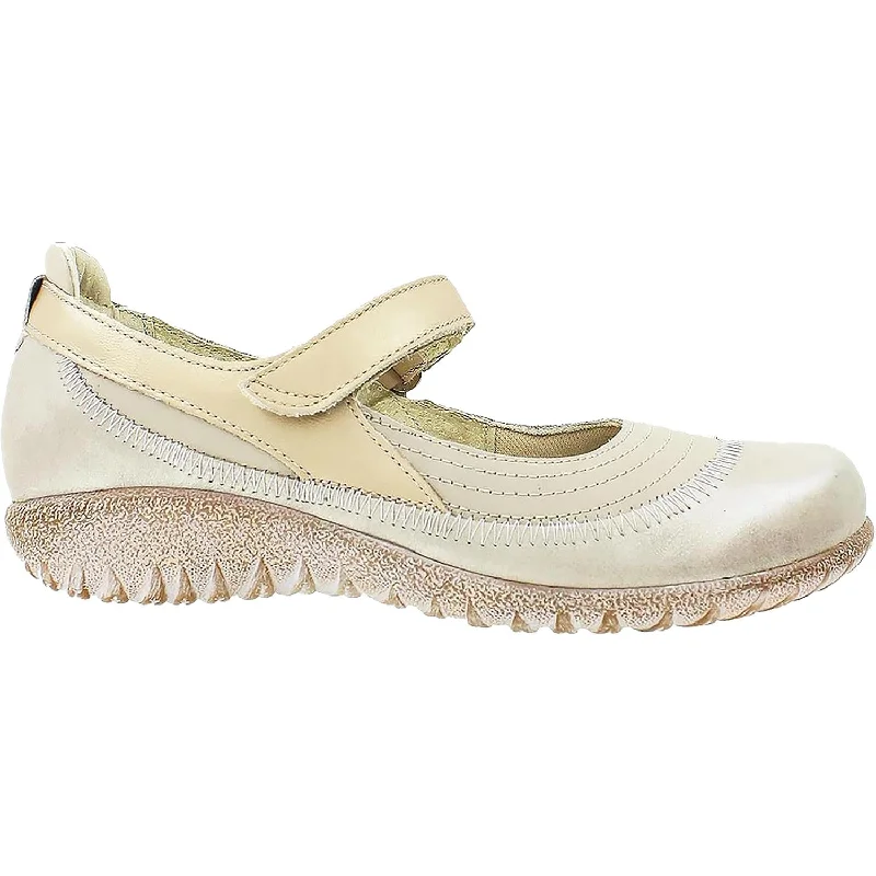 Casual Shoes for Women with Soft Leather Upper-Women's Naot Kirei Linen/Stardust/Champagne Leather