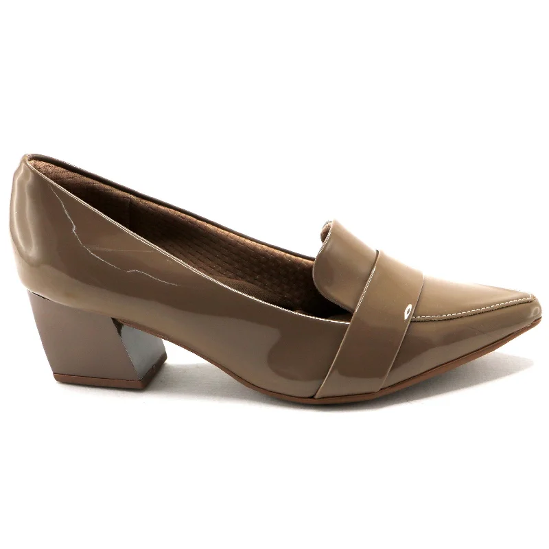 Taupe Pat Pumps for Womens (744.039)