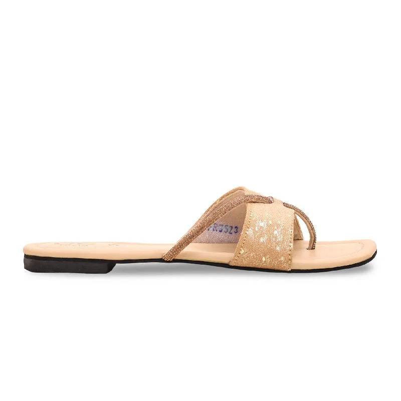 Slippers with bright soles-Fawn Formal Chappal FR0523