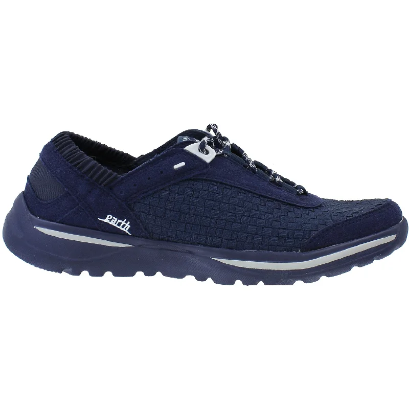 Comfortable Casual Shoes for Women with Clean Design-Women's Earth Agile Navy Woven Fabric