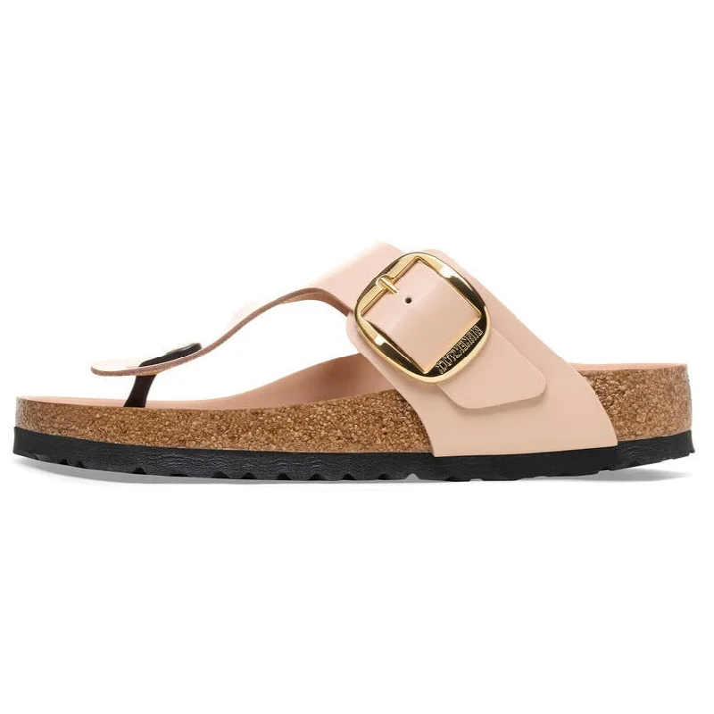 Sandals with supportive trendsBirkenstock Gizeh Big Buckle High Shine