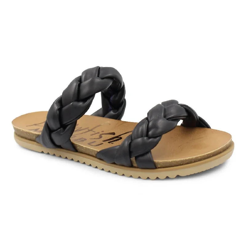 Sandals with unique texturesWomen's Mariana Braided Strap Sandal In Black