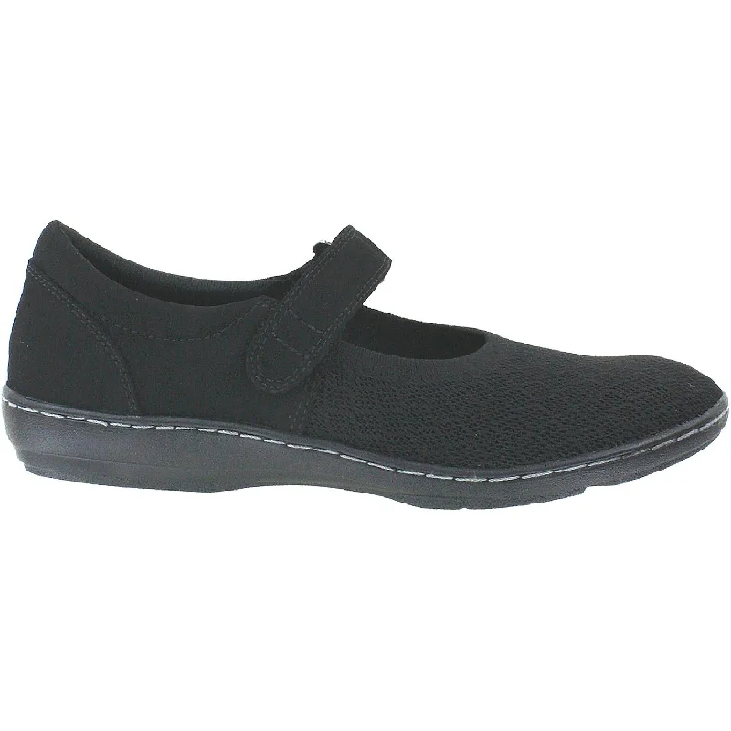 Casual Shoes for Women with Soft Faux Leather Upper-Women's Aetrex Helen Knit Black Fabric