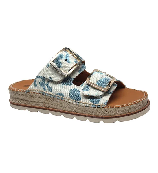 Sandals for casual comfortEric Michael Bali Double Strap Sandal/Blue Canvas