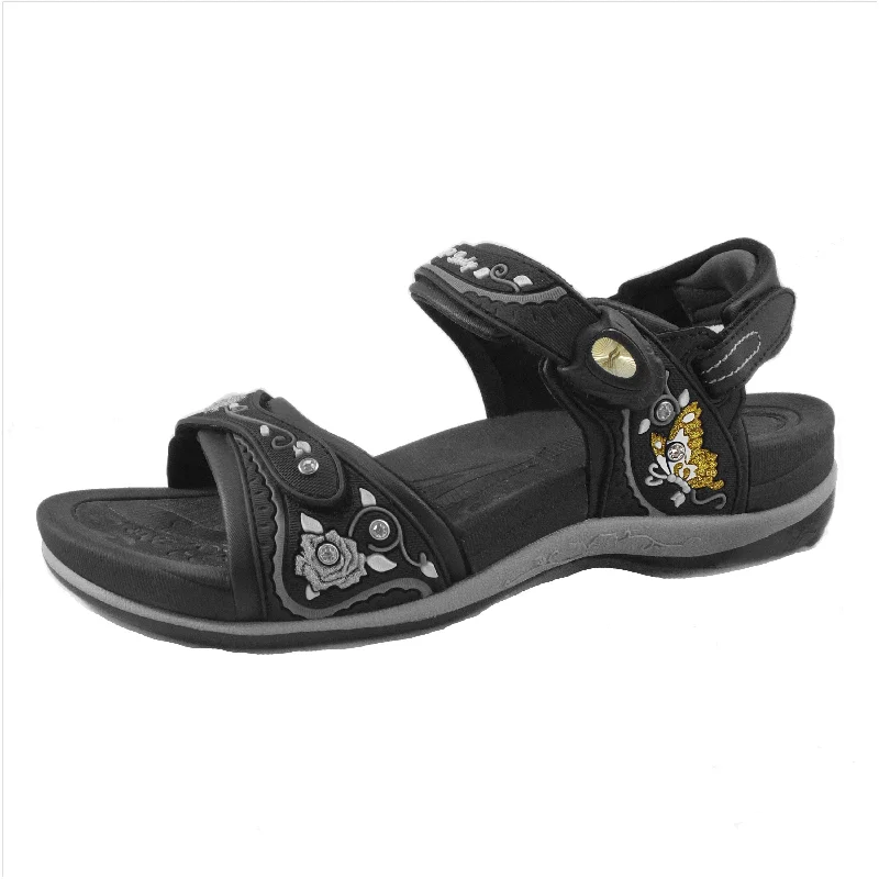 Sandals with cushioned heelsWomen Signature: 5991 Black-24