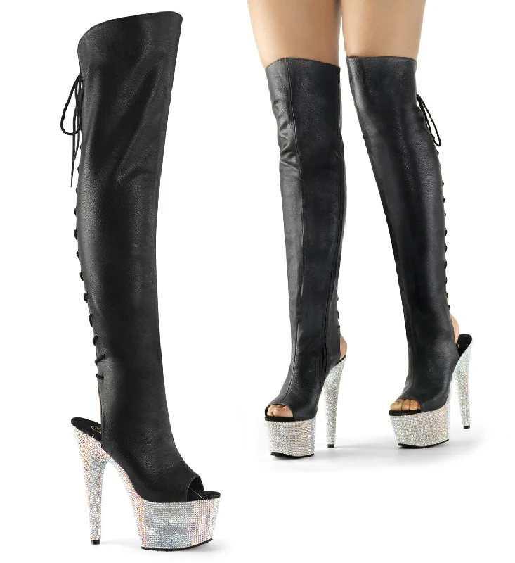 Boots for rainy walks-Boots for party nights-Bejeweled-3019DM-7