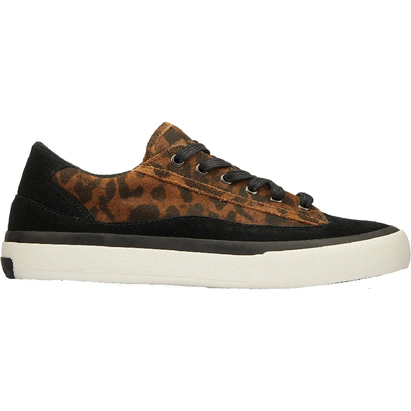 Comfortable Casual Shoes for Women with Flexible Fit-Women's Clarks Aceley Lace Leopard Suede