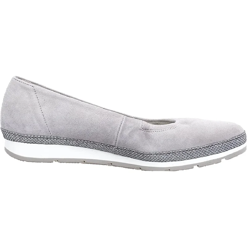 Stylish Casual Shoes for Women with Simple Design-Women's Gabor 82.400.30 Grey Suede