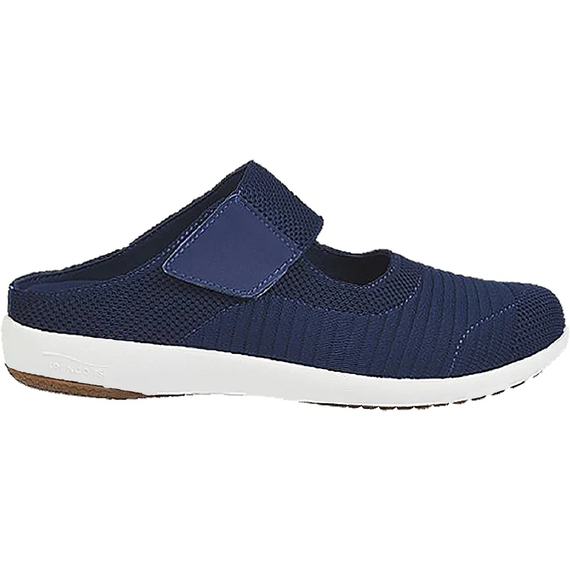 Comfortable Casual Shoes for Men with Adjustable Fit-Women's Spenco Magnolia Patriot Blue Knit Fabric