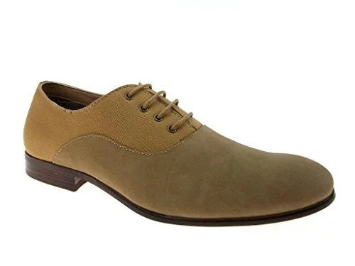 Oxfords for winter outfits-Ferro Aldo Men's 139255A Combined Denim Lace Up Oxfords Dress Shoes