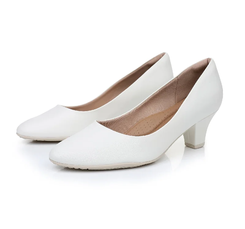 Luminous Grace White Pumps - (703.001)