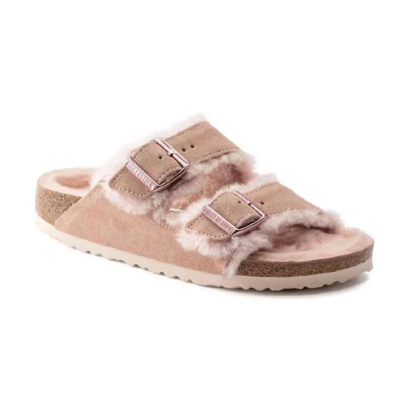 Sandals with stylish trendsWomen's Arizona Shearling Sandals In Light Rose