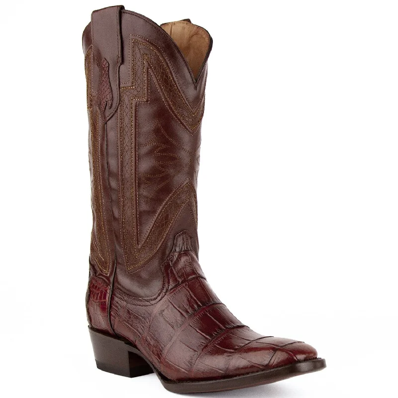 Boots with cushioned midsoles-Boots with padded collars-Men's Ferrini Stallion Alligator Belly French Toe Boots 1074109