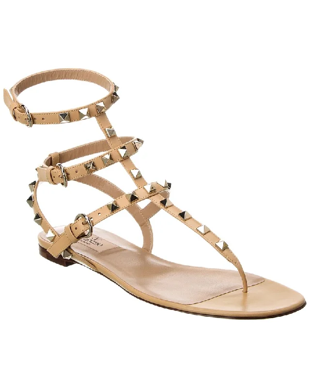 Sandals for fashion strapsValentino Rockstud Caged Leather Ankle Strap Sandal