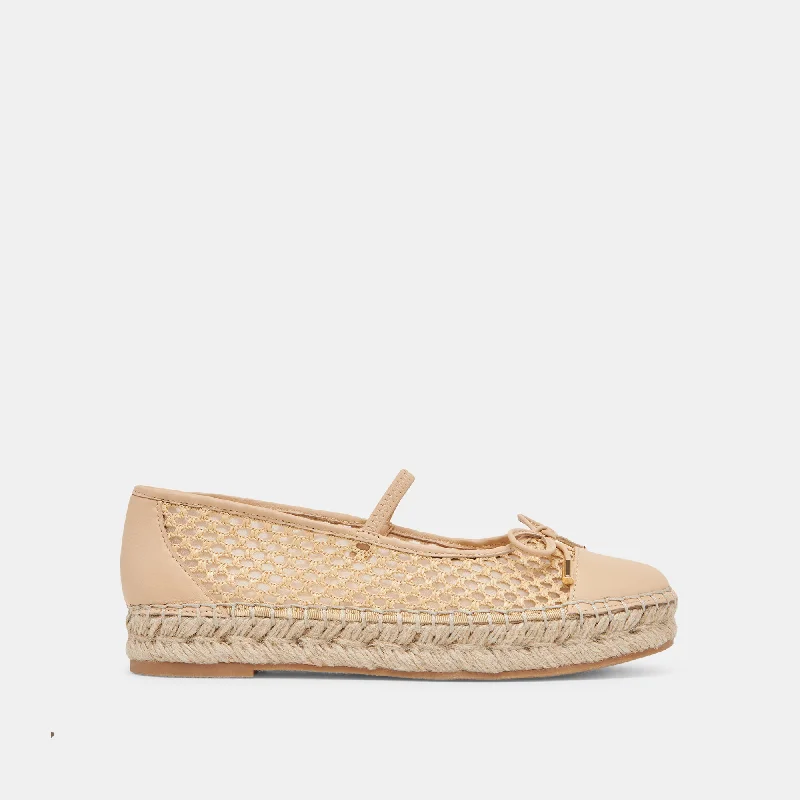 Flats for trendy heelsCAMBRE BALLET FLATS LT NATURAL WOVEN MESH